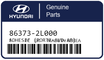 HYUNDAI - 86373-2L000 ADHESIF (porte-avd-ar)