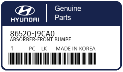 HYUNDAI - 86520-J9CA0 ABSORBER-FRONT BUMPE