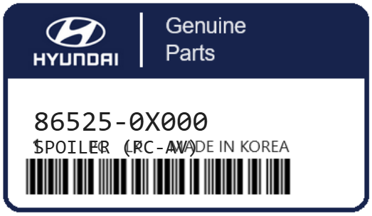 HYUNDAI - 86525-0X000 SPOILER (pc-av)
