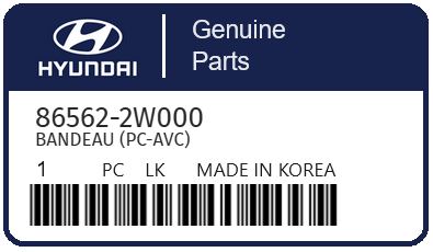 HYUNDAI - 86562-2W000 BANDEAU (pc-avc)