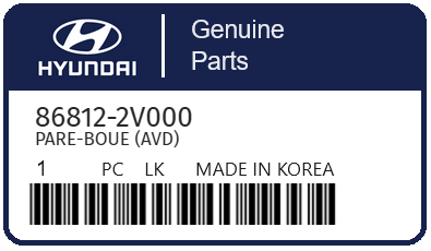 HYUNDAI - 86812-2V000 PARE-BOUE (avd)