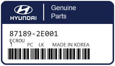 HYUNDAI - 87189-2E001 ECROU