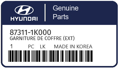 HYUNDAI - 87311-1K000 GARNITURE DE COFFRE (ext)