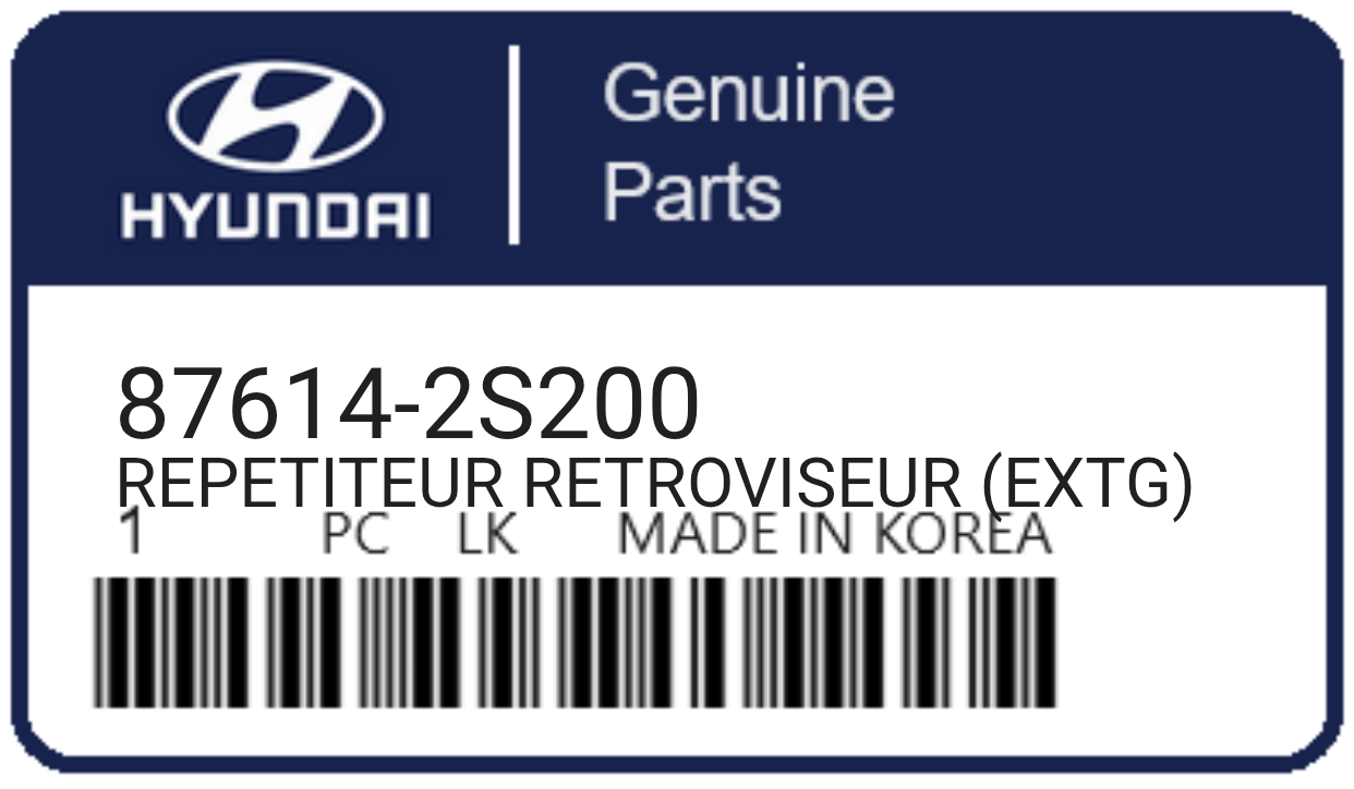 HYUNDAI - 87614-2S200 REPETITEUR RETROVISEUR (extg)