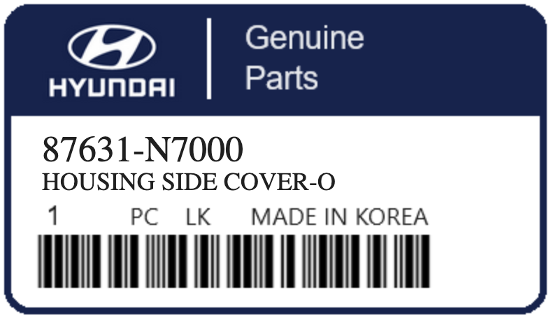 HYUNDAI - 87631-N7000 HOUSING SIDE COVER-O