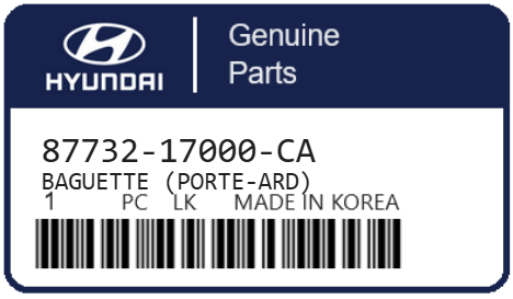 HYUNDAI - 87732-17000-CA BAGUETTE (porte-ard)