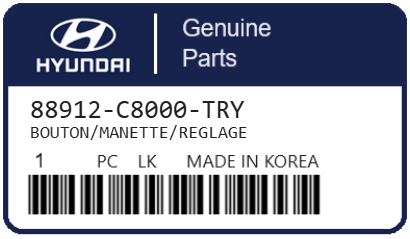 HYUNDAI - 88912-C8000-TRY BOUTON/MANETTE/REGLAGE