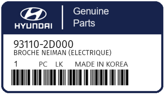 HYUNDAI - 93110-2D000 BROCHE NEIMAN (electrique)