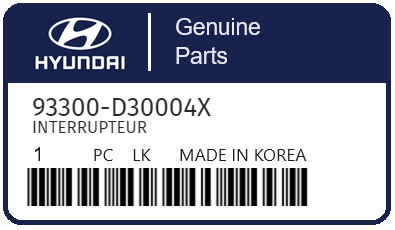 HYUNDAI - 93300-D30004X INTERRUPTEUR