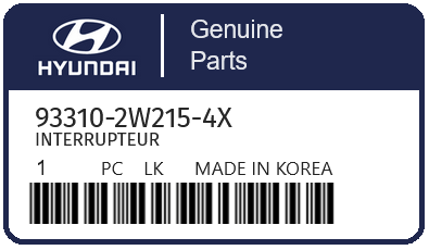 HYUNDAI - 93310-2W215-4X INTERRUPTEUR