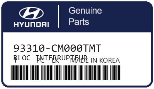 HYUNDAI - 93310-CM000TMT BLOC INTERRUPTEUR