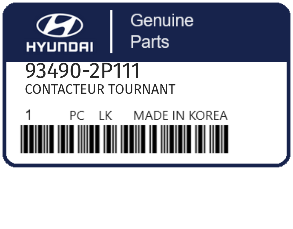 HYUNDAI - 93490-2P111 CONTACTEUR TOURNANT