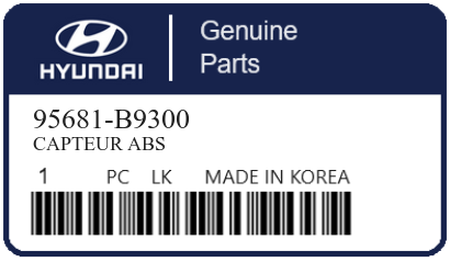 HYUNDAI - 95681-B9300 CAPTEUR ABS