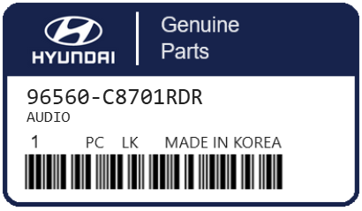 HYUNDAI - 96560-C8701RDR AUDIO