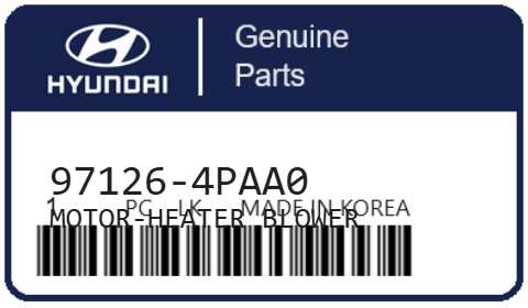 HYUNDAI - 97126-4PAA0 MOTOR-HEATER BLOWER