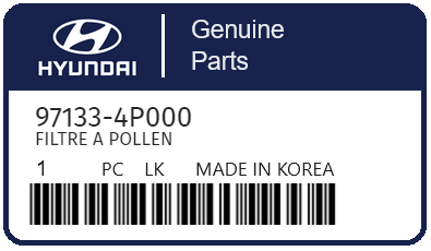 HYUNDAI - 97133-4P000 FILTRE A POLLEN