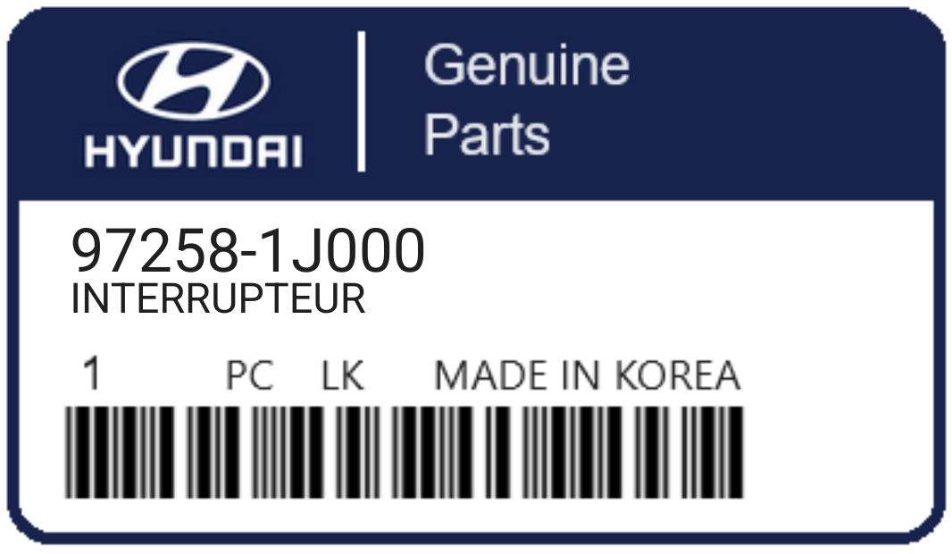 HYUNDAI - 97258-1J000 INTERRUPTEUR