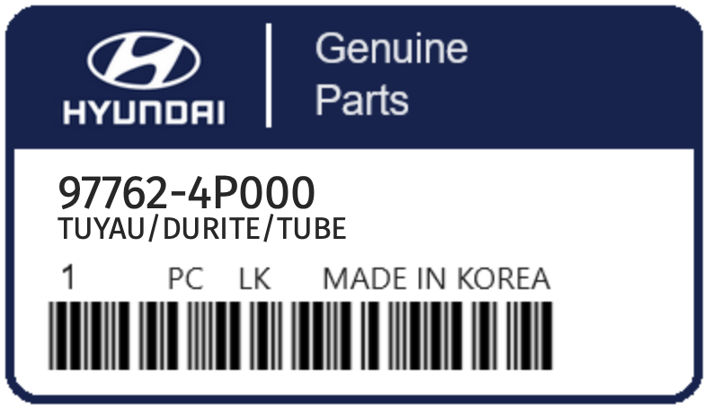 HYUNDAI - 97762-4P000 TUYAU/DURITE/TUBE