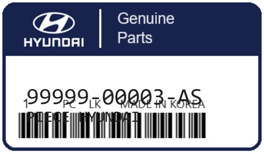 HYUNDAI - 99999-00003-AS PIECE HYUNDAI