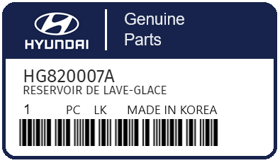 HYUNDAI - HG820007A RESERVOIR DE LAVE-GLACE