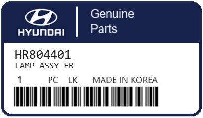 HYUNDAI - HR804401 LAMP ASSY-FR