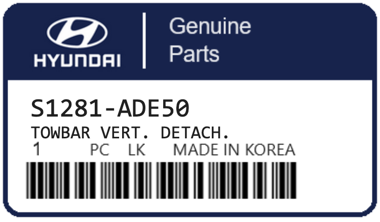 HYUNDAI - S1281-ADE50 TOWBAR VERT. DETACH.