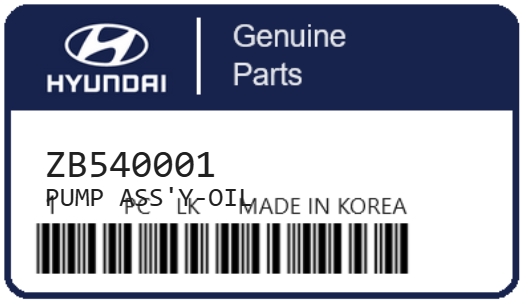 HYUNDAI - ZB540001 PUMP ASS'Y-OIL