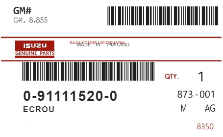 ISUZU - 09111-15200 ECROU