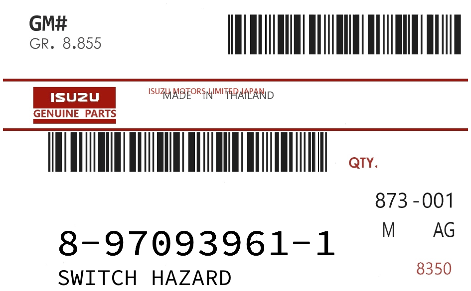 ISUZU - 89709-39611 SWITCH HAZARD