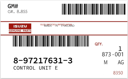 ISUZU - 89721-76313 CONTROL UNIT E