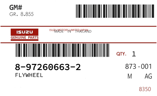ISUZU - 89726-06632 FLYWHEEL