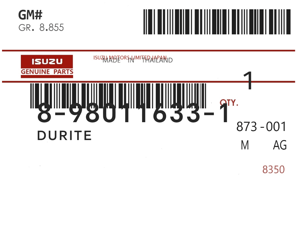 ISUZU - 89801-16331 DURITE