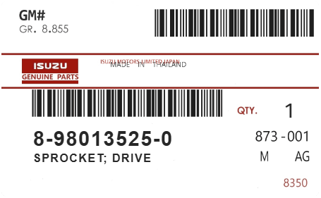 ISUZU - 89801-35250 SPROCKET; DRIVE