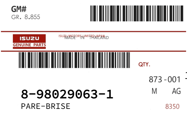 ISUZU - 89802-90631 PARE-BRISE