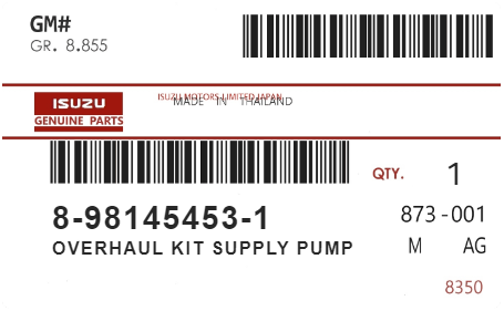 ISUZU - 89814-54531 OVERHAUL KIT SUPPLY PUMP