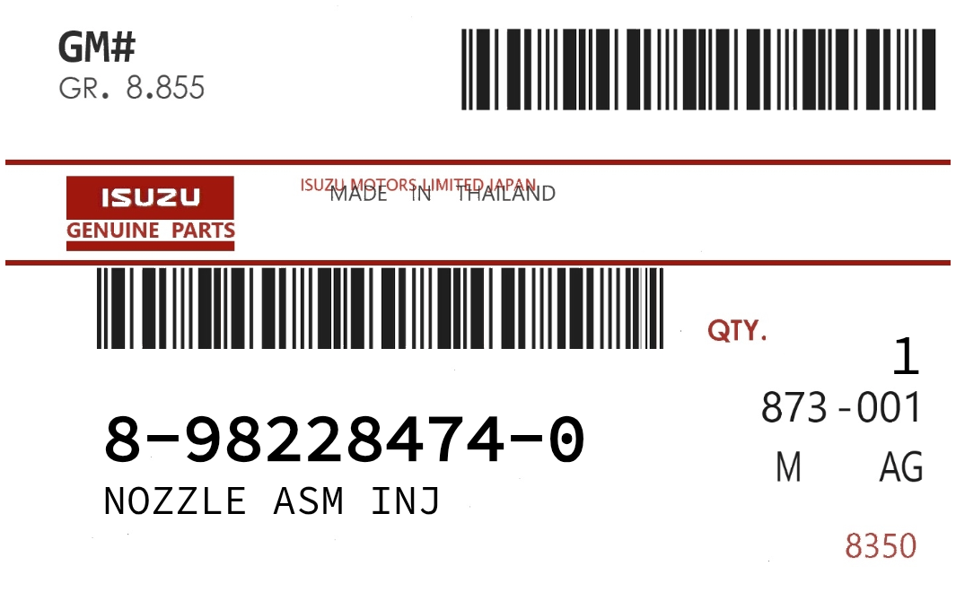 ISUZU - 89822-84740 NOZZLE ASM INJ