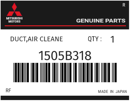 MITSUBISHI - 1505B318 DUCT,AIR CLEANE