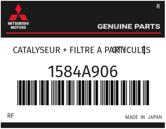 MITSUBISHI - 1584A906 CATALYSEUR + FILTRE A PARTICULES
