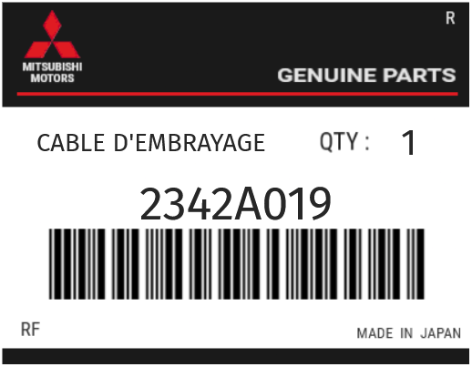 MITSUBISHI - 2342A019 CABLE D'EMBRAYAGE
