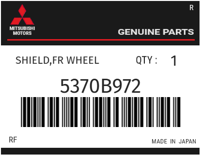 MITSUBISHI - 5370B972 SHIELD,FR WHEEL