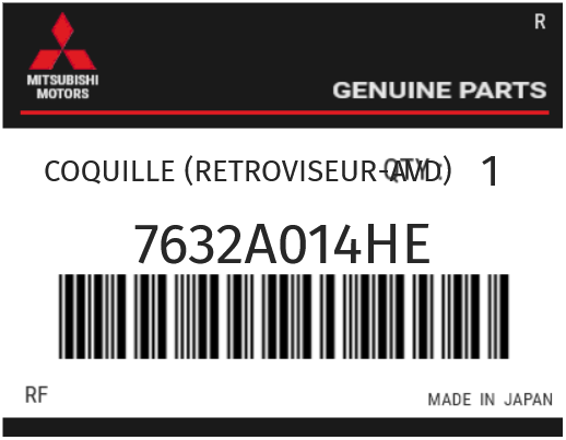 MITSUBISHI - 7632A014HE COQUILLE (retroviseur-avd)