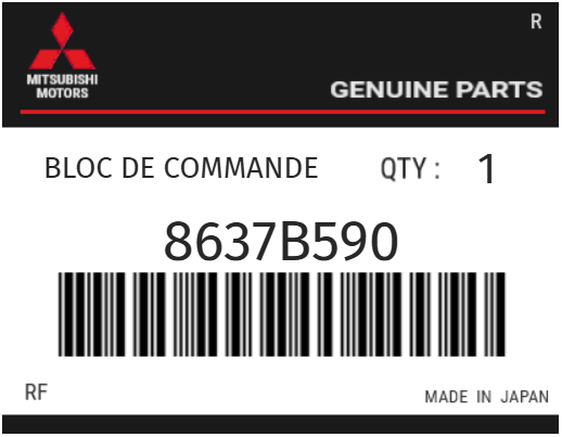 MITSUBISHI - 8637B590 BLOC DE COMMANDE