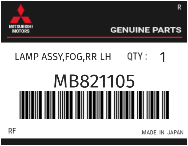 MITSUBISHI - MB821105 LAMP ASSY,FOG,R
