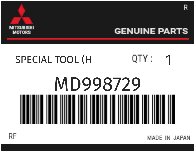 MITSUBISHI - MD998729 SPECIAL TOOL (H