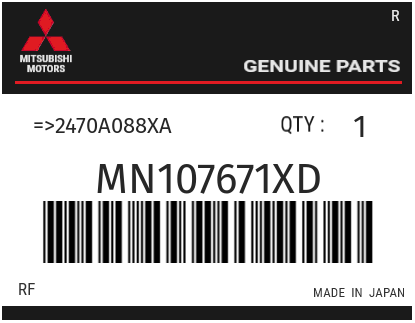 MITSUBISHI - MN107671XD REMPLACEE PAR :