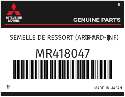MITSUBISHI - MR418047 SEMELLE DE RESSORT (arg-ard-inf)