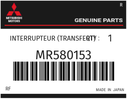 MITSUBISHI - MR580153 INTERRUPTEUR (transfert)