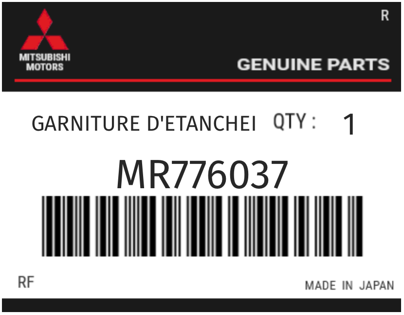 MITSUBISHI - MR776037 GARNITURE D'ETANCHEI