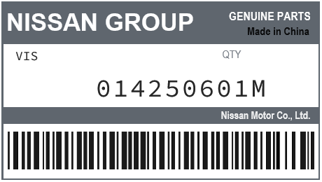 NISSAN - 014250601M VIS