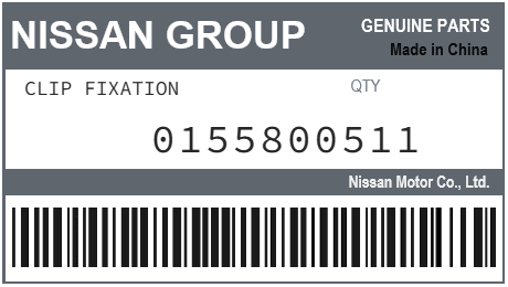 NISSAN - 0155800511 CLIP FIXATION